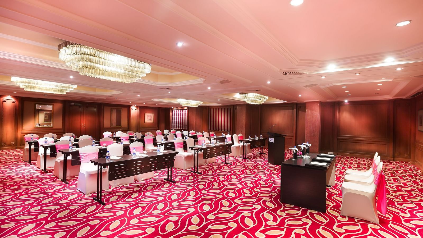 Gulmohar Convention Centre  with seating at Grand Chennai By GRT Hotels.