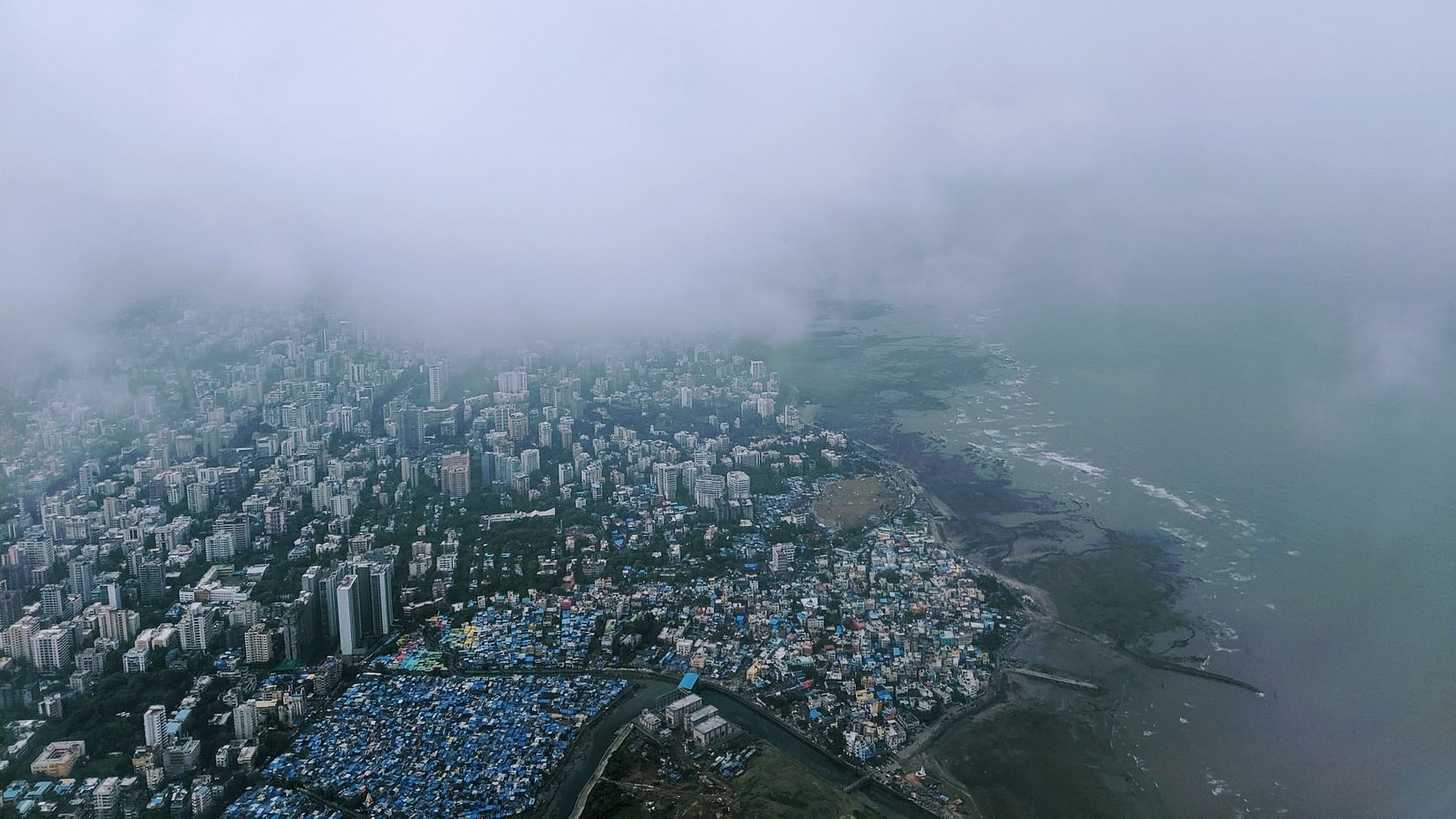 aerial view of mumbai city