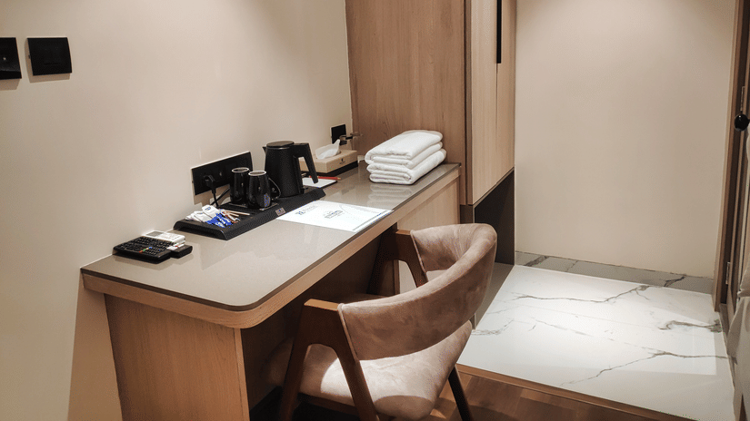 Study area Table and chair at Maxxvalue Hotel MIDC,  Mumbai