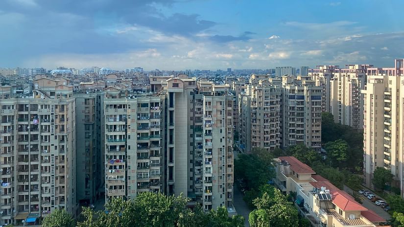 rows of high-rise buildings in Haryana