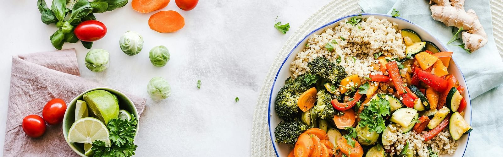 Flat-lay Photography of Vegetable Salad on Plate