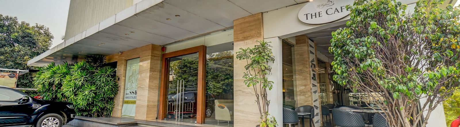 facade image of the cafe at The SSK Solitaire Hotel & Banquets, Mumbai Naka - Nashik