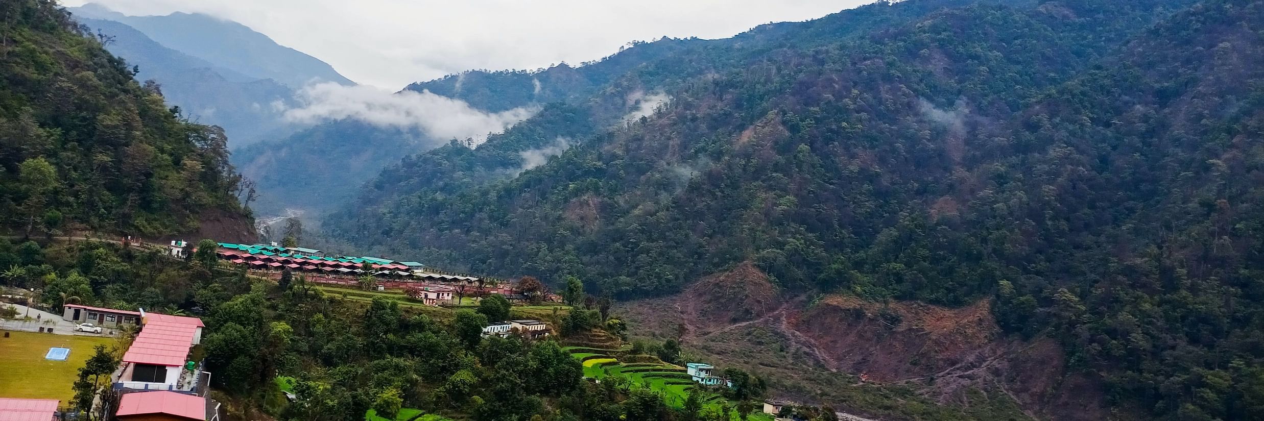 the picturesque natural landscape in Rishikesh @ Lamrin Boutique Cottages, Rishikesh