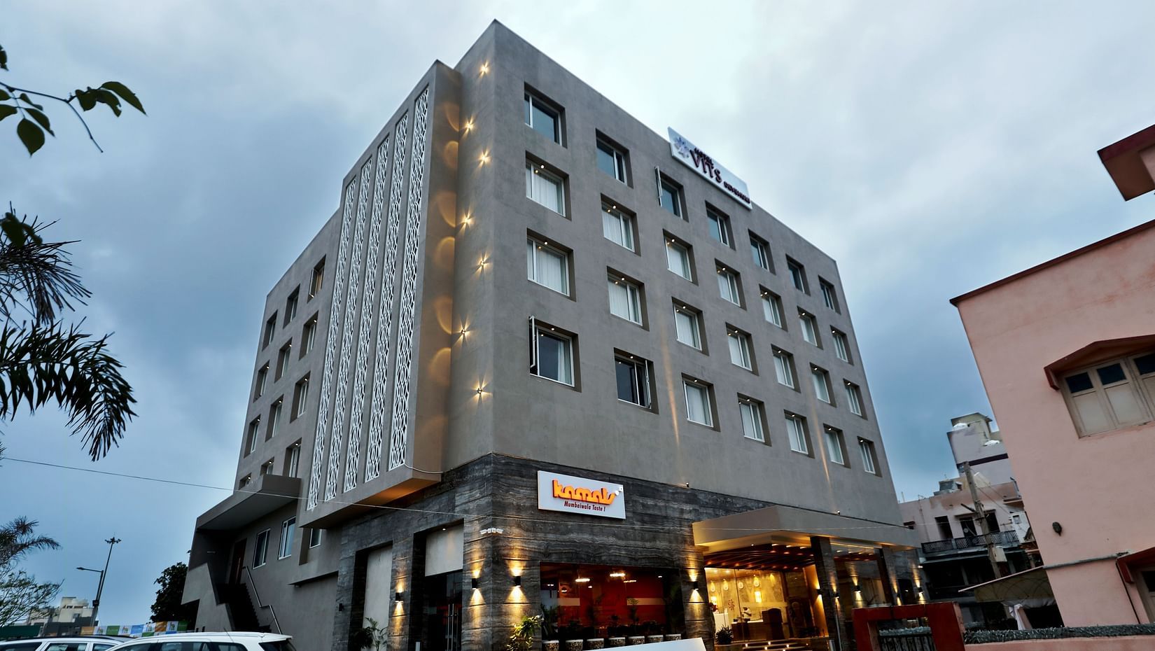 Facade view with white clouds in view - VITS Devbhumi, Dwarka - Good Hotels in Dwarka
