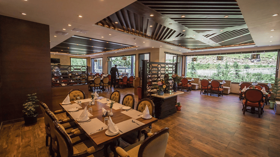 Restaurant at The highland park Manali ccpcgm