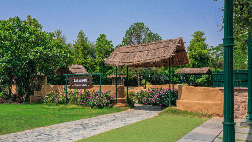 the exterior facade of Anarkali Bagh, a dhaba-style restaurant near Gurgaon 2