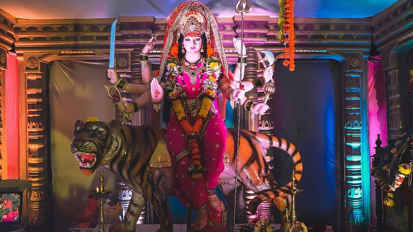 Statue of Durga Maa and her nine forms
