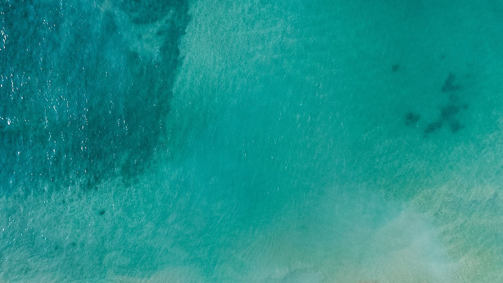 aerial view of clear beach water in South Goa