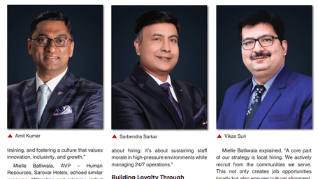 A news clipping with three men's headshots and text about tourism - Lords Hotels & Resorts
