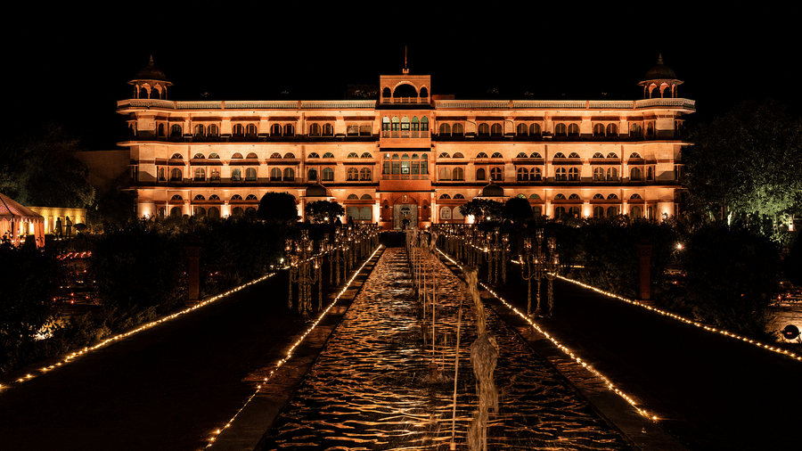 Facade -Fountains-Umaid Palace Dausa