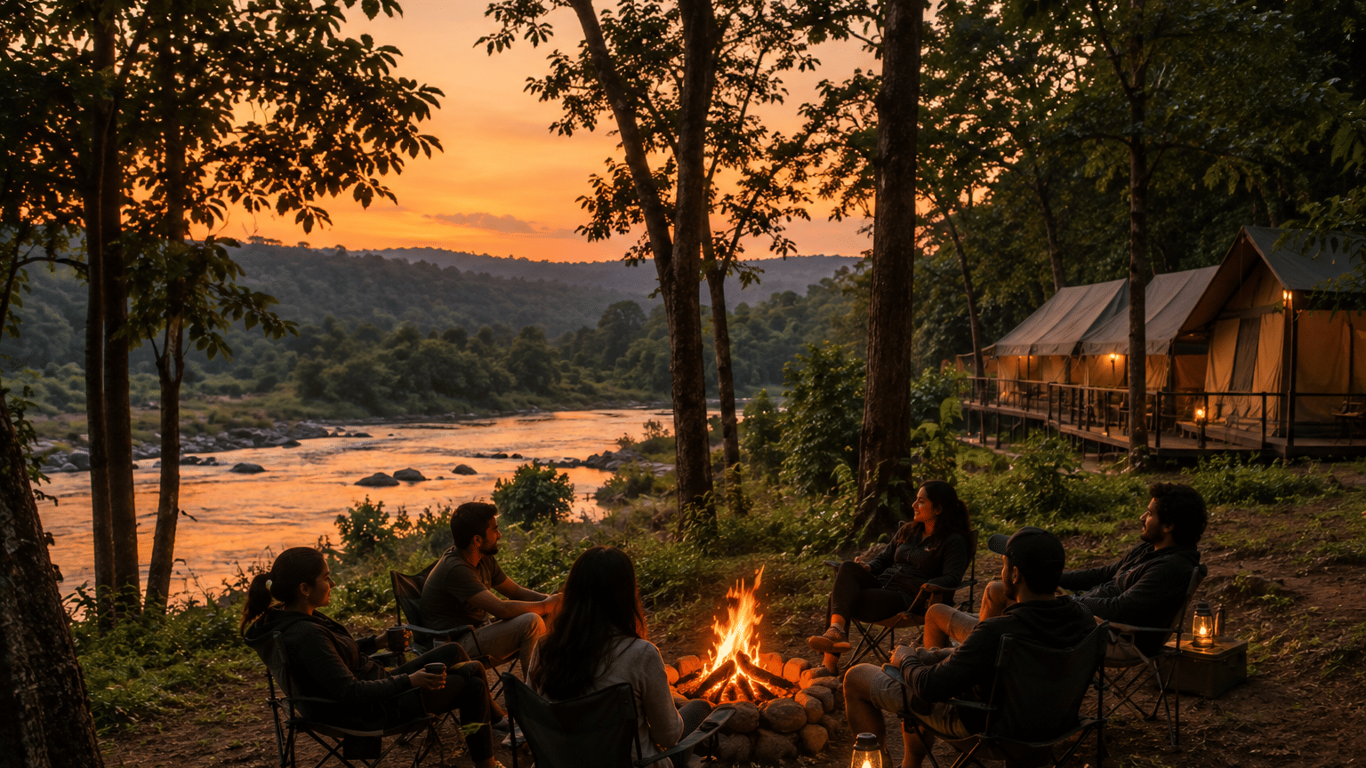 Camping in Kolad at Nature Trails Kundalika with river rafting and bonfire