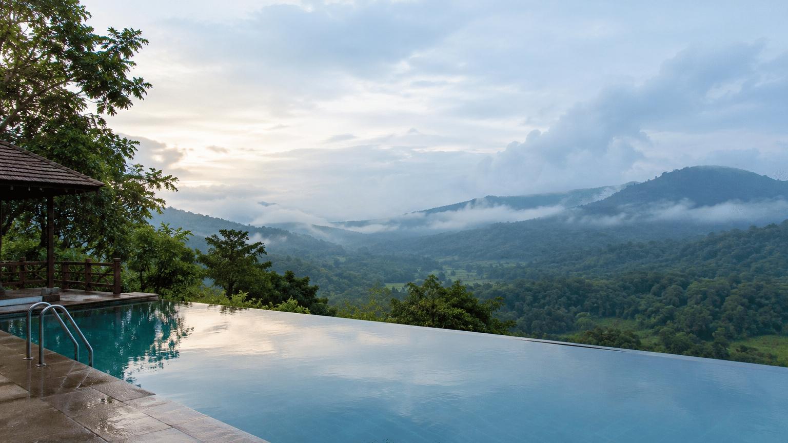 Goa in October nature stay infinity pool valley view Nature Trails Rock Valley