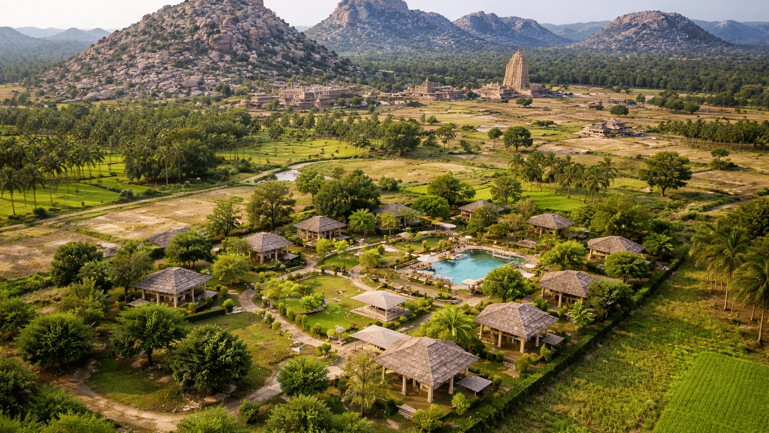 Hampi relaxed travel landscape