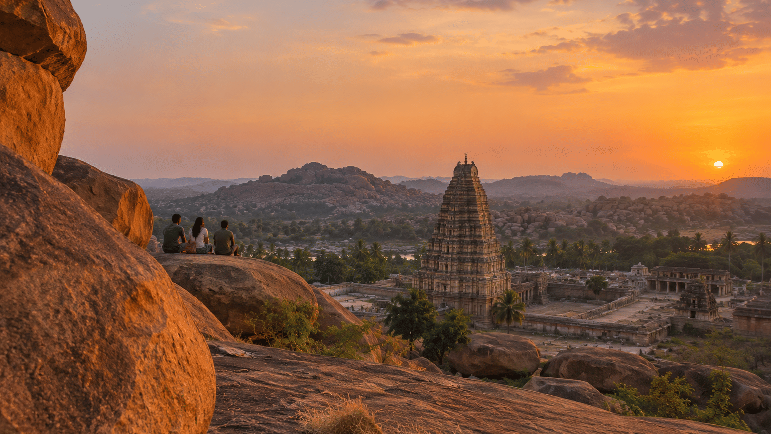 Two days in Hampi itinerary heritage sunrise sunset Nature Trails Ashoka Resort
