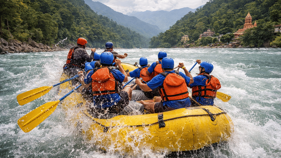 Adventure sports in Rishikesh river rafting