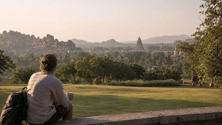 Best budget resort near Hampi for backpackers history lovers Nature Trails Ashoka Hampi