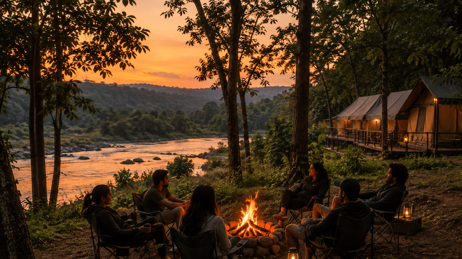 Camping in Kolad at Nature Trails Kundalika with river rafting and bonfire