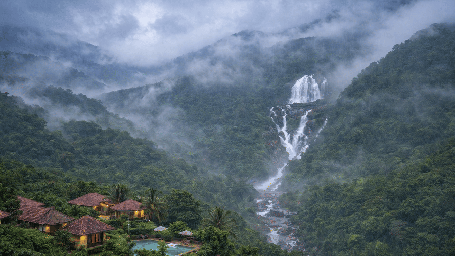 Goa in monsoon lush green Western Ghats at Nature Trails