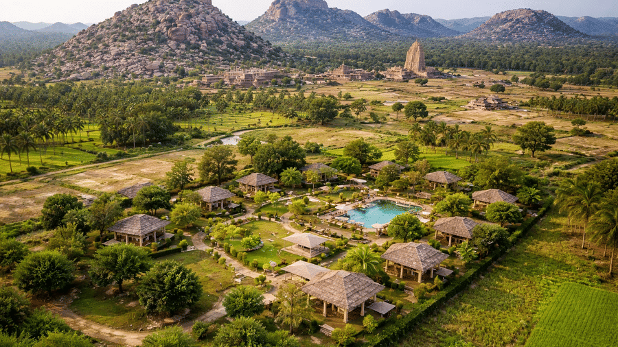 Hampi relaxed travel landscape