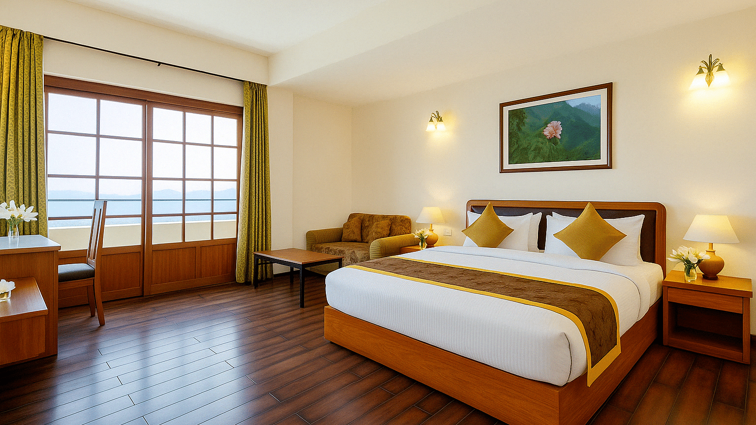Family Suite with sofa cum bed with Balcony