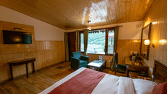 Side view of the Lake Facing Cottage room at Himalaya Hotel, Nainital