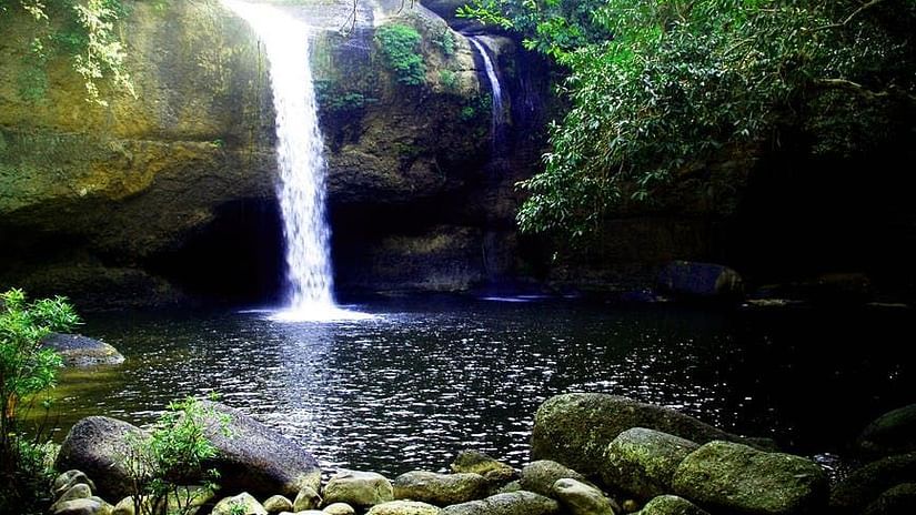 a view of a waterfall