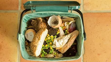 Food waste in a dustbin