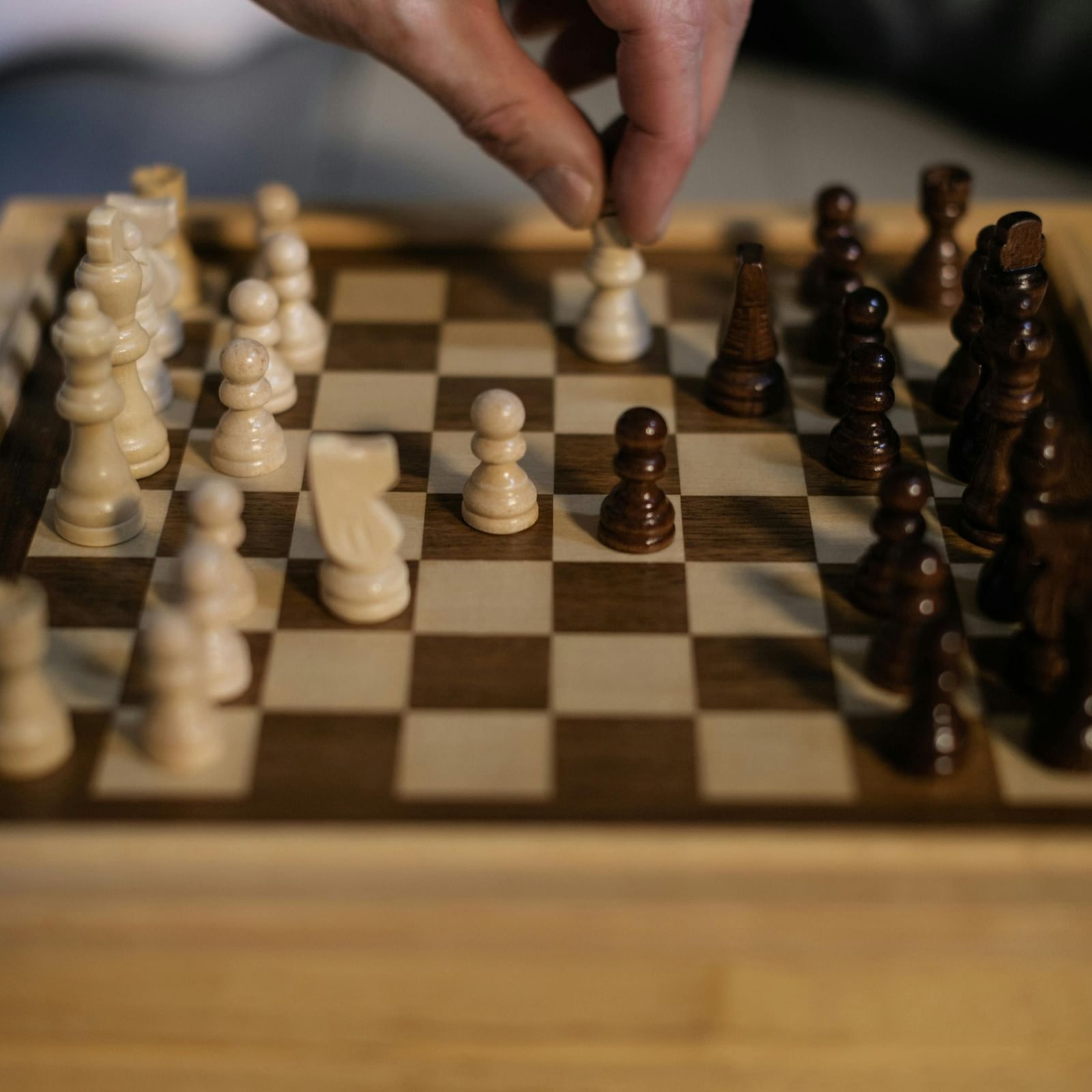 a person playing chess