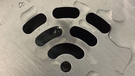 an icon of wi-fi placed on a semi-transparent background