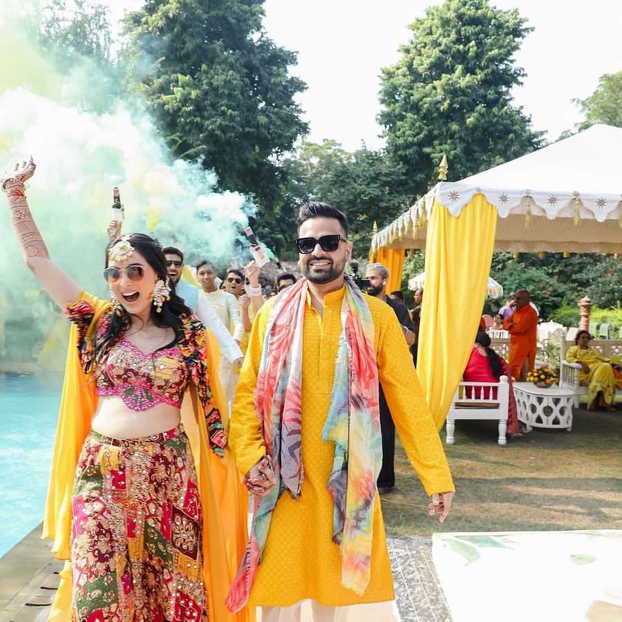 Haldi at Poolside Destintation Wedding in Jaipur - Hotel Umaid Palace - 6