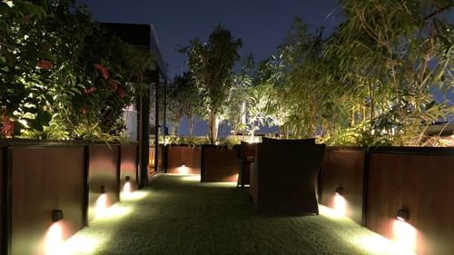 terrace with a seating area