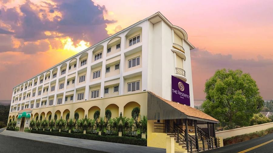The facade of The Residency Hotel in Karur