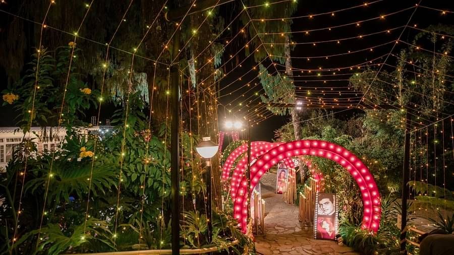 Wedding arrangement in the lawn at Summit Barsana Resort & Spa, Kalimpong
