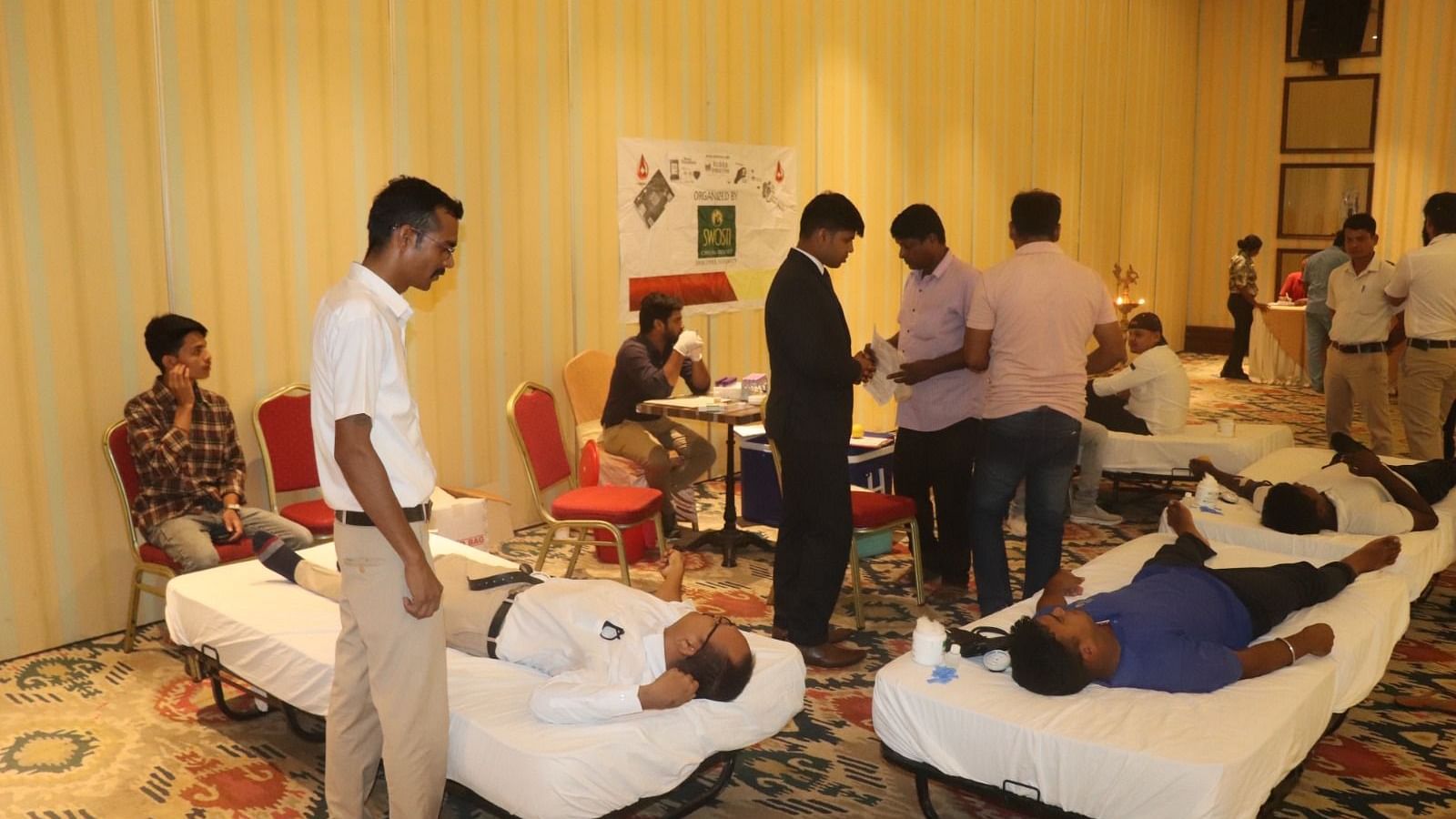 Blood donation camp organised at Swosti Resorts