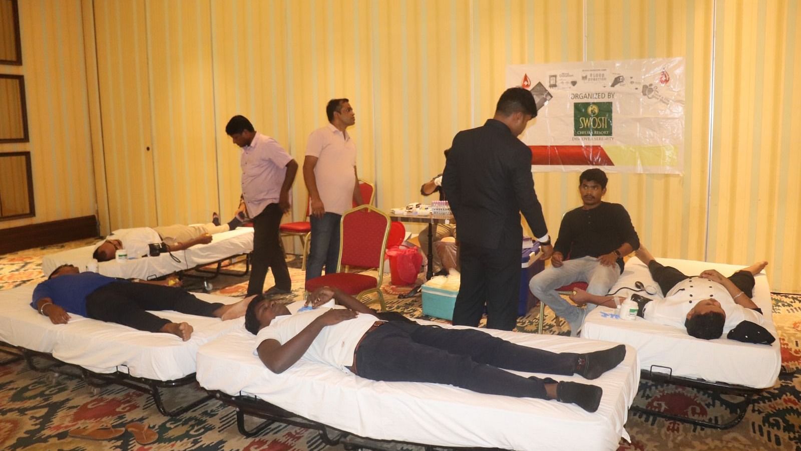 Blood donation camp organised at Swosti Resorts