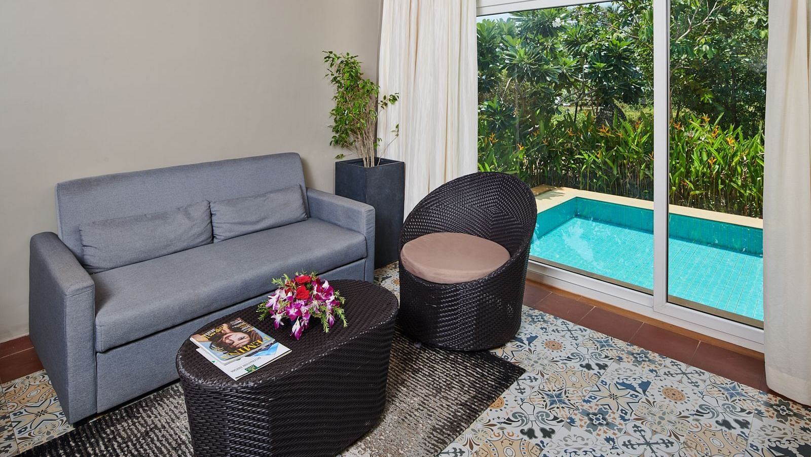 Millpond room image with cosy sitting area
