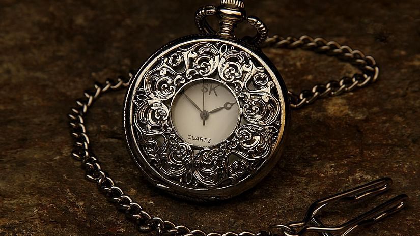 a pocket watch made out of Zarbuland, a Lucknow art work