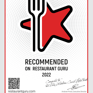 RestaurantGuru Certificate 2022