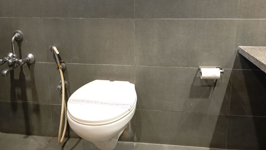 Bathroom image showing toilet seat