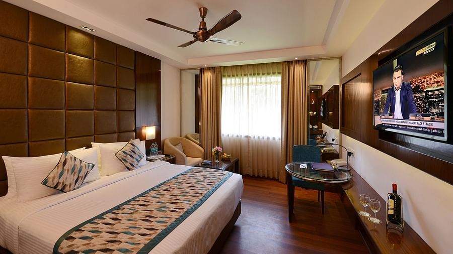 interior of one of the rooms at our resort in Pushkar