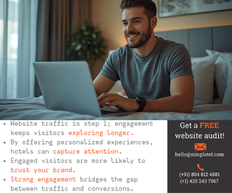 A man sitting in the bed, smiling while looking at his laptop by the window