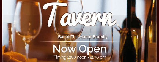 an image of a poster of tavern bar at The Manor, Bareilly
