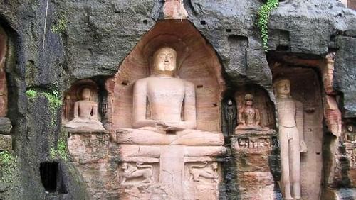 sculptures carved on a rock
