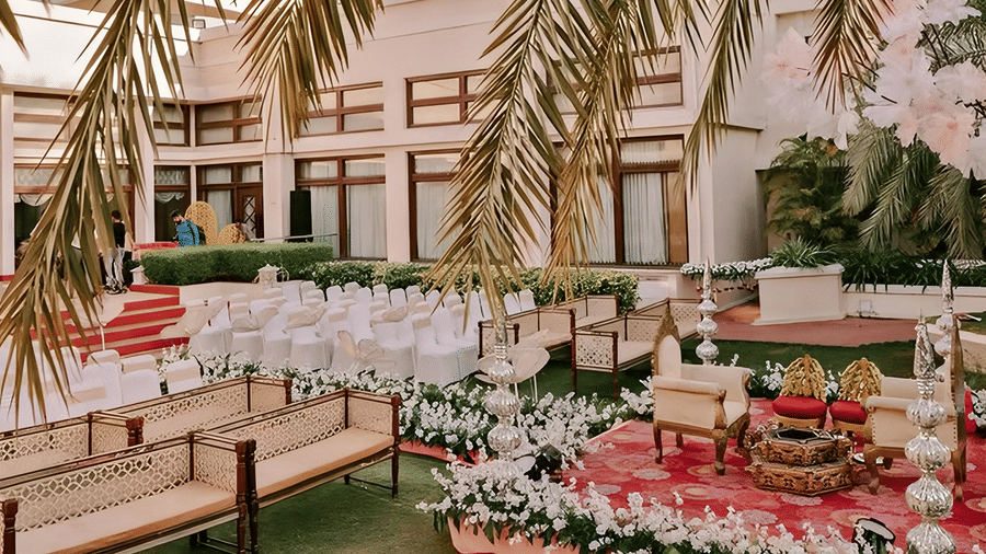 Wedding decor setup at The Ummed Ahmedabad banquet venue