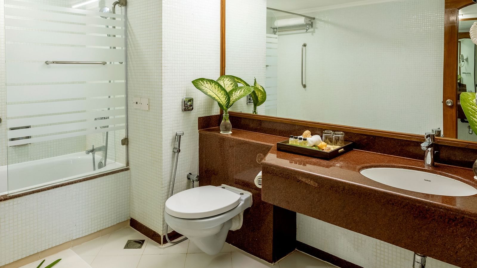 overview of the bathroom inside 2 Bedroom Garden Villa - Caravela Beach Resort Goa