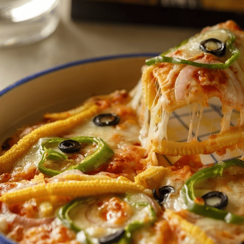 a slice of pizza being taken out of from a whole