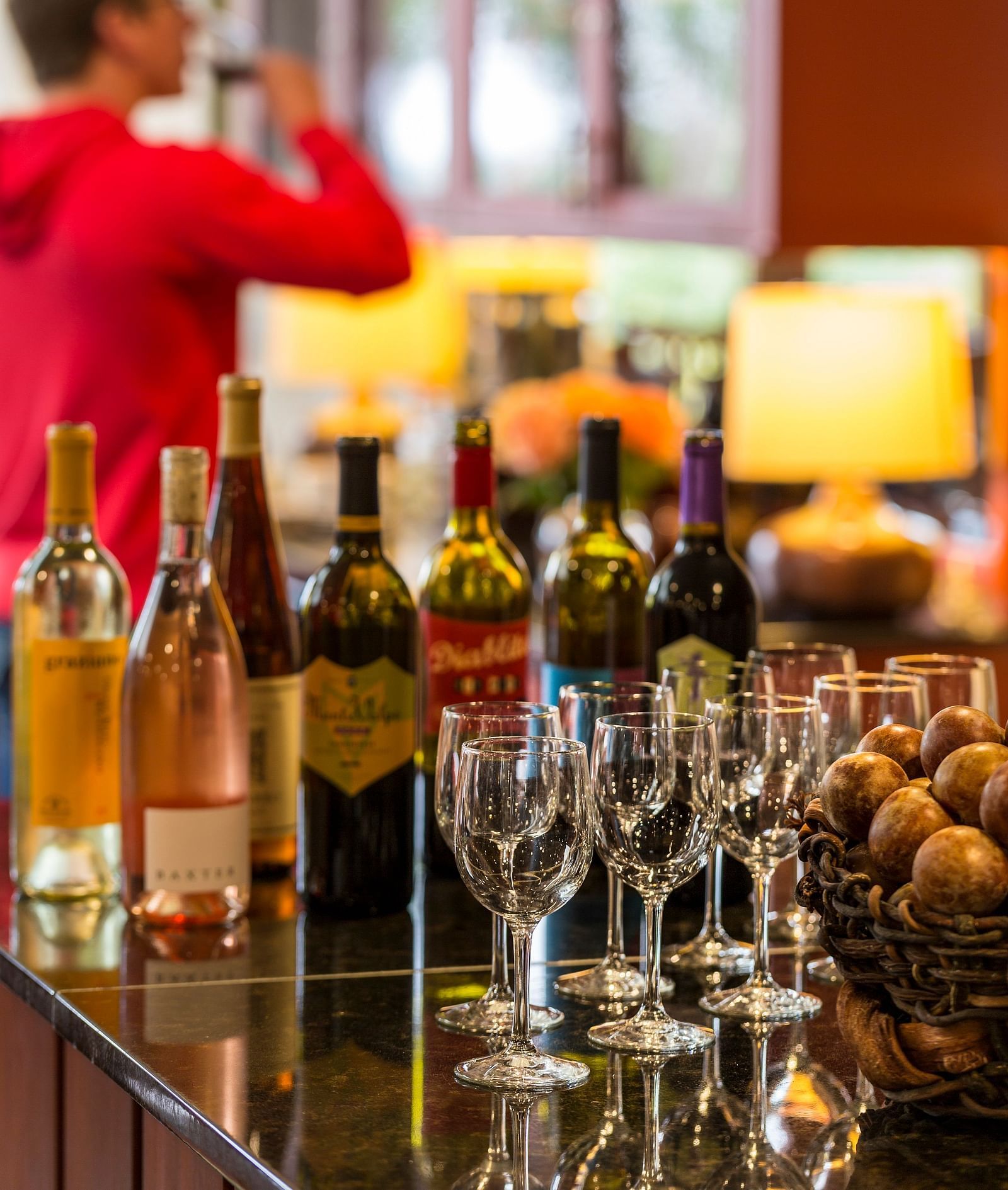 A lively bar with fine wines and spirits on display - Brewery Gulch Inn & Spa