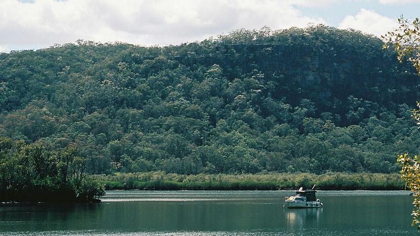 A lake in the countryside