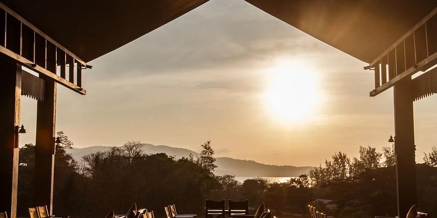 A beautiful sunset visible from the sunset lounge - Symphony Samudra Beachside Jungle Resort And Spa, Port Blair