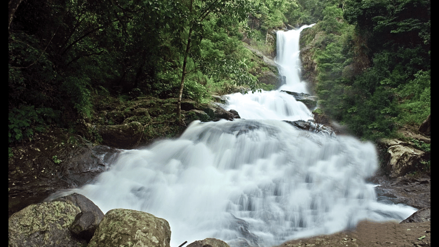 Iruppu Waterfalls in the Western Ghats near Nagarahole